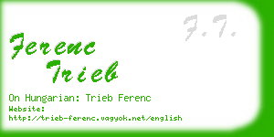 ferenc trieb business card